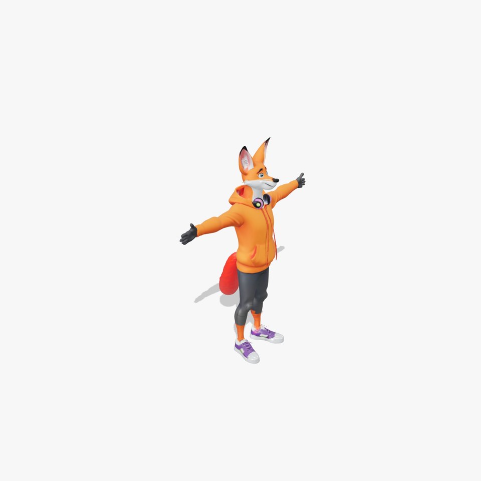 Vibrant Fox Hoodie model pack
